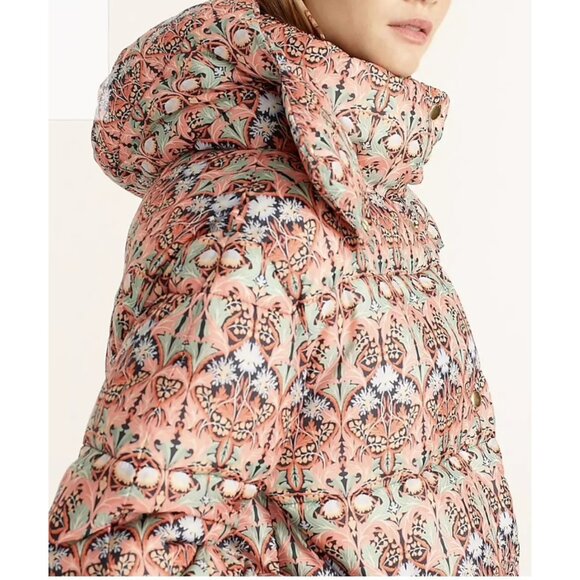 NWT J.Crew Flurry Puffer Jacket in Liberty May Nouveau Print PrimaLoft XL - Picture 3 of 7